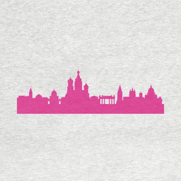 Saint Petersburg skyline pink by 44spaces